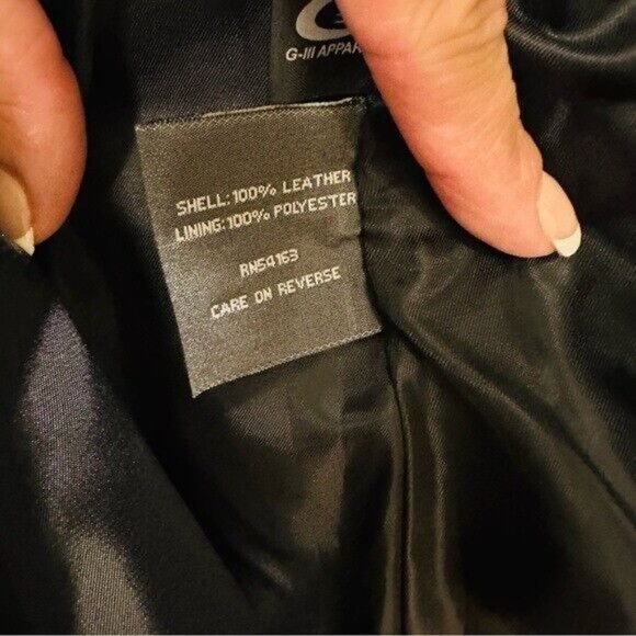 Kenneth Cole Genuine Lambskin Leather Jacket, Moto Racer Jacket-GD16 Size Medium - Picture 10 of 12